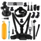 PULUZ 20 in 1 Accessories Combo Kits (Chest Strap + Head Strap + Suction Cup Mount + 3-Way Pivot Arm + J-Hook Buckles + Extendable Monopod + Tripod Adapter + Bobber Hand Grip + Storage Bag + Wrench) for GoPro Hero11 Black / HERO10 Black / GoPro HERO9 Black / HERO8 Black / HERO7 /6 /5 /5 Session /4 Session /4 /3+ /3 /2 /1, DJI Osmo Action and Other Action Cameras