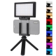 PULUZ Pocket 100 LED 800LM RGB Full Color Dimmable LED Color Temperature Vlogging On Camera Light Photography Fill Light for Canon, Nikon, DSLR Cameras, Smartphones(Black)